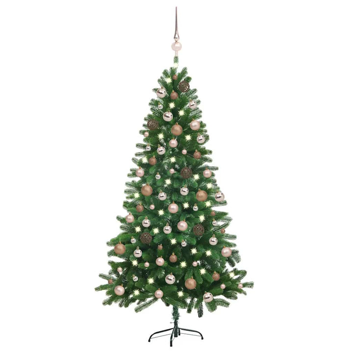 Artificial Pre-Lit Christmas Tree With Ball Set 65 Cm Green