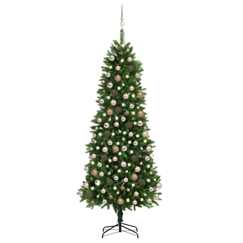 Artificial Pre-Lit Christmas Tree With Ball Set 65 Cm Green