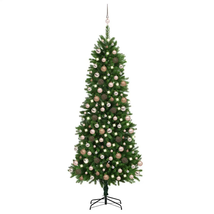 Artificial Pre-Lit Christmas Tree With Ball Set 65 Cm Green