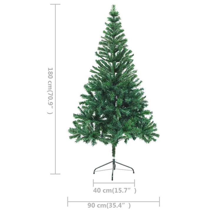 Artificial Pre-Lit Christmas Tree With Ball Set 180Cm 564 Branches