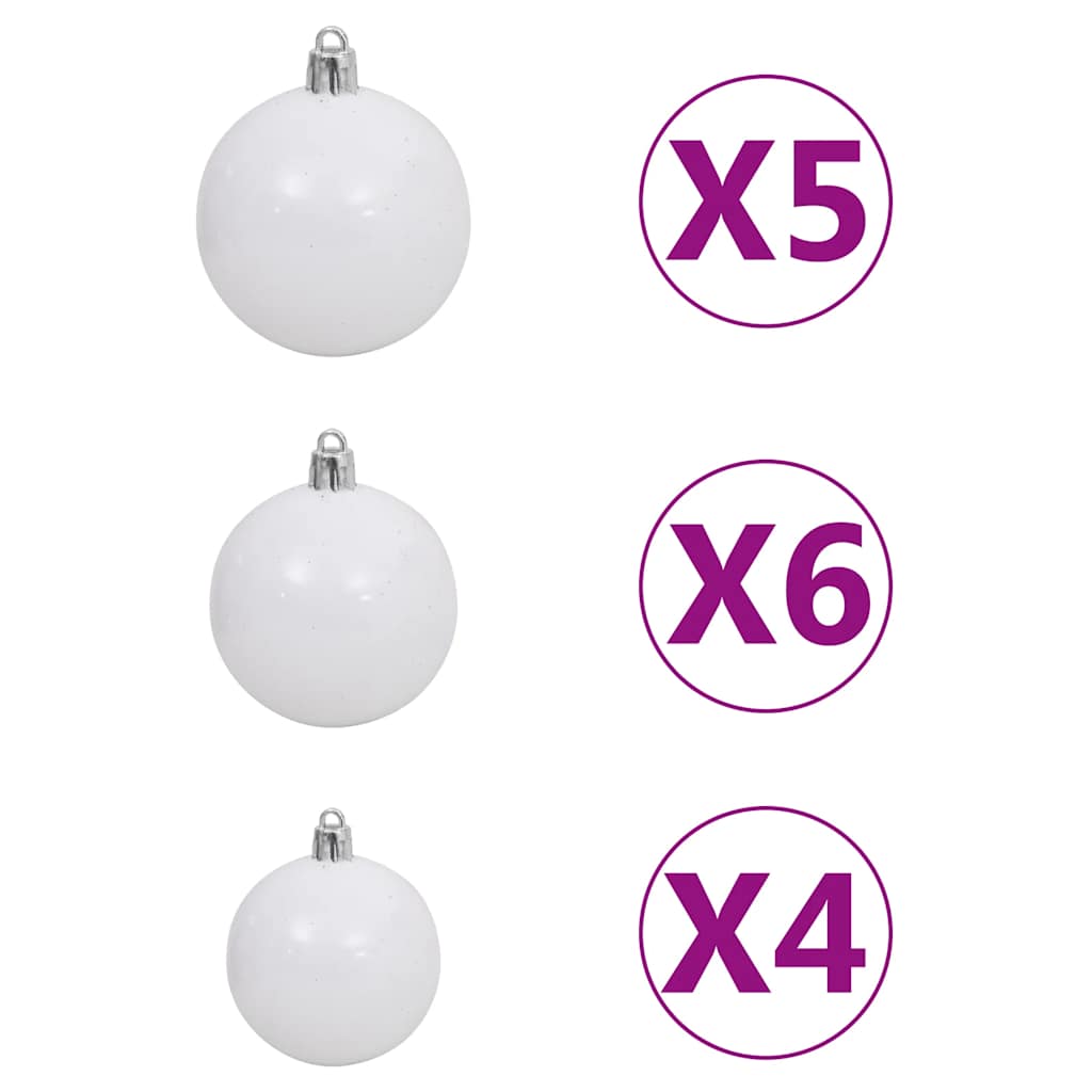 Artificial Pre-Lit Christmas Tree With Ball Set 120 Cm Pet