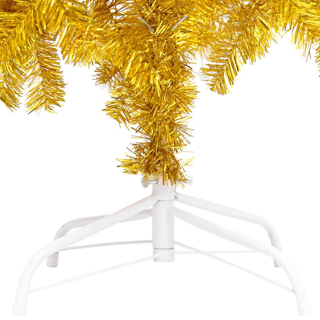 Artificial Pre-Lit Christmas Tree With Ball Set Gold 180 Cm Pet