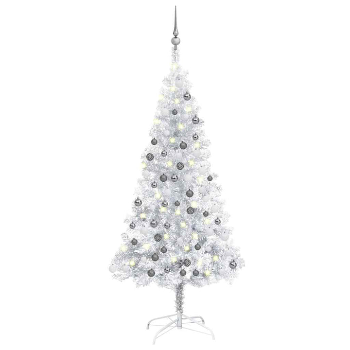 Artificial Pre-Lit Christmas Tree With Ball Set 120 Cm Pet