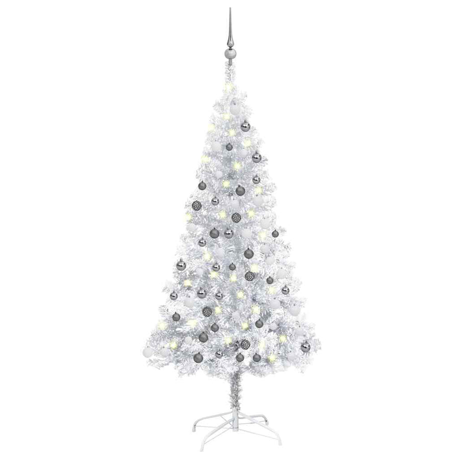 Artificial Pre-Lit Christmas Tree With Ball Set 120 Cm Pet