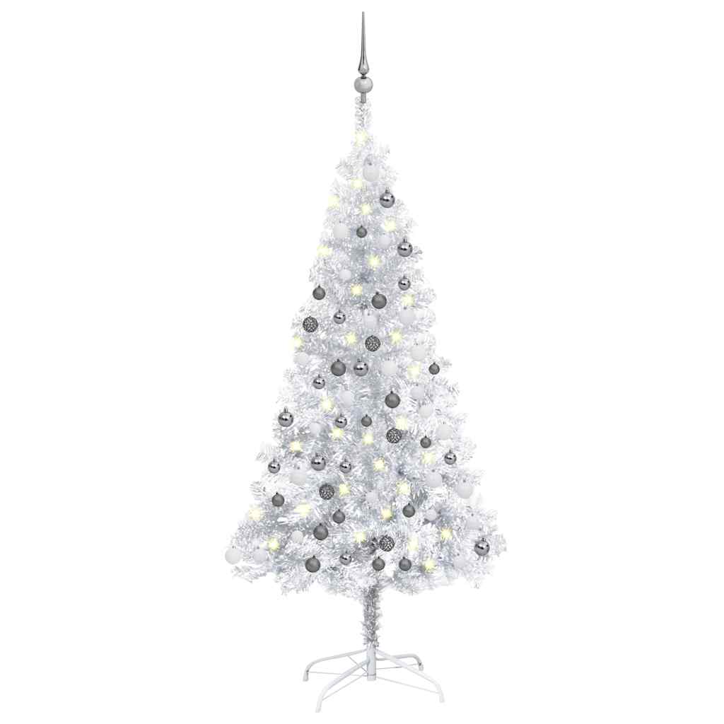 Artificial Pre-Lit Christmas Tree With Ball Set 150 Cm Pet