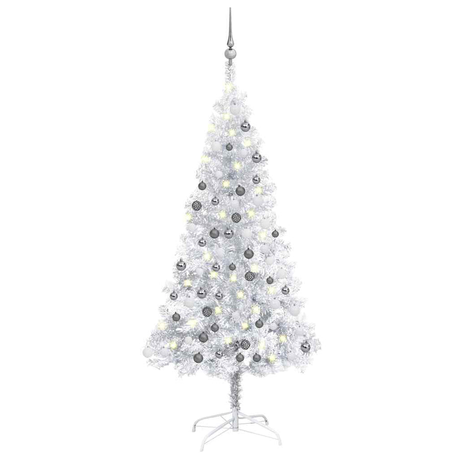 Artificial Pre-Lit Christmas Tree With Ball Set 150 Cm Pet