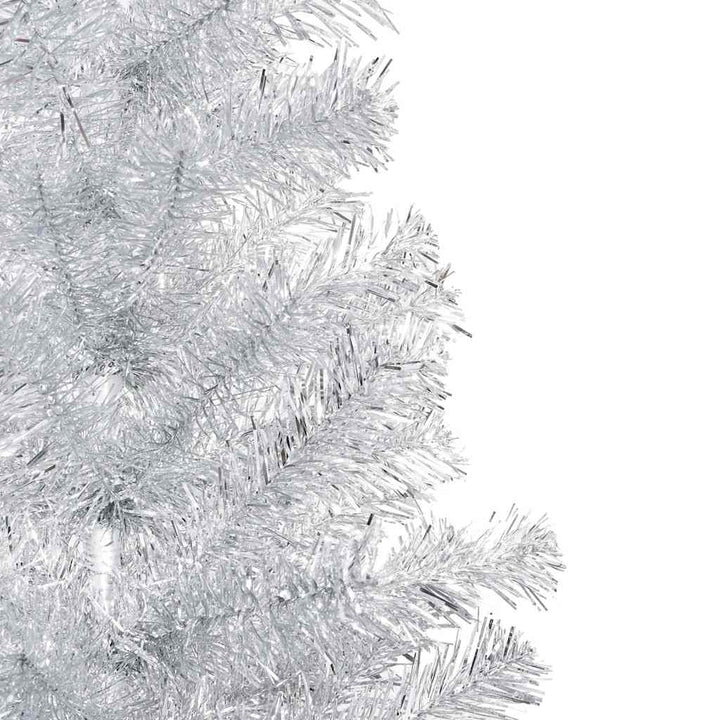 Artificial Pre-Lit Christmas Tree With Ball Set Silver 180 Cm Pet