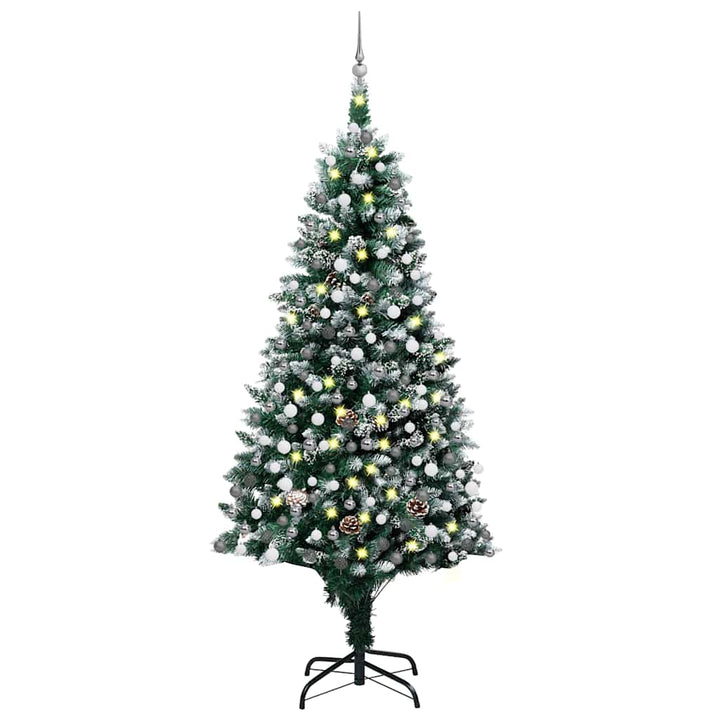 Artificial Pre-Lit Christmas Tree With Ball Set&Pine Cones 180 Cm
