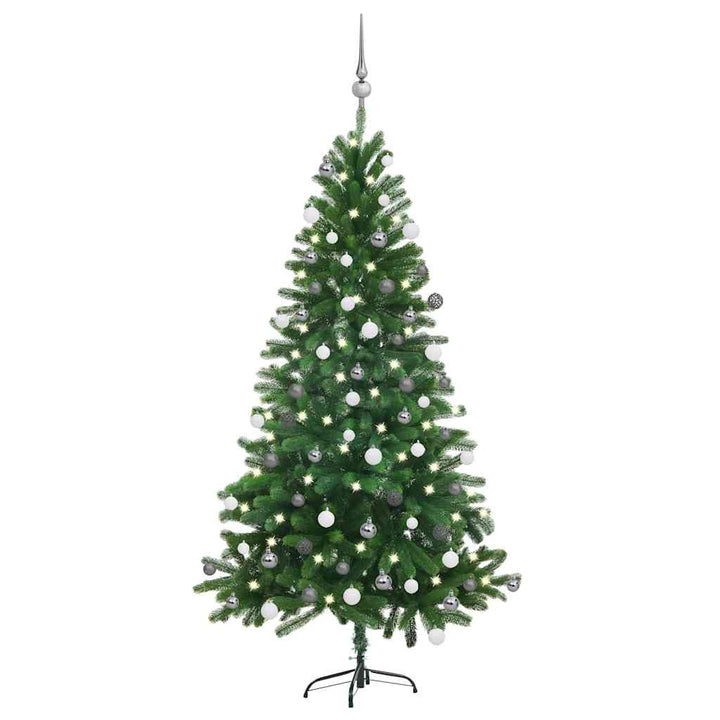 Artificial Pre-Lit Christmas Tree With Ball Set 65 Cm Green