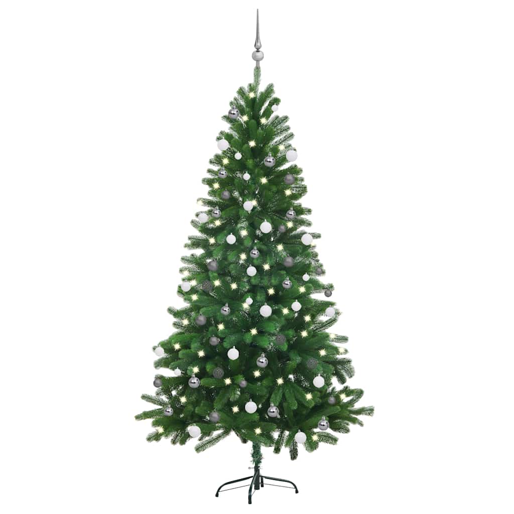 Artificial Pre-Lit Christmas Tree With Ball Set 65 Cm Green