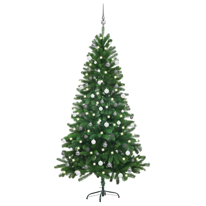 Artificial Pre-Lit Christmas Tree With Ball Set 65 Cm Green