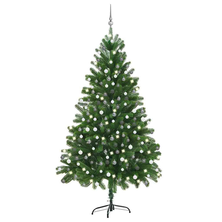 Artificial Pre-Lit Christmas Tree With Ball Set 65 Cm Green