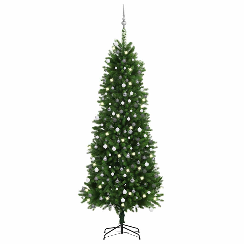 Artificial Pre-Lit Christmas Tree With Ball Set 65 Cm Green