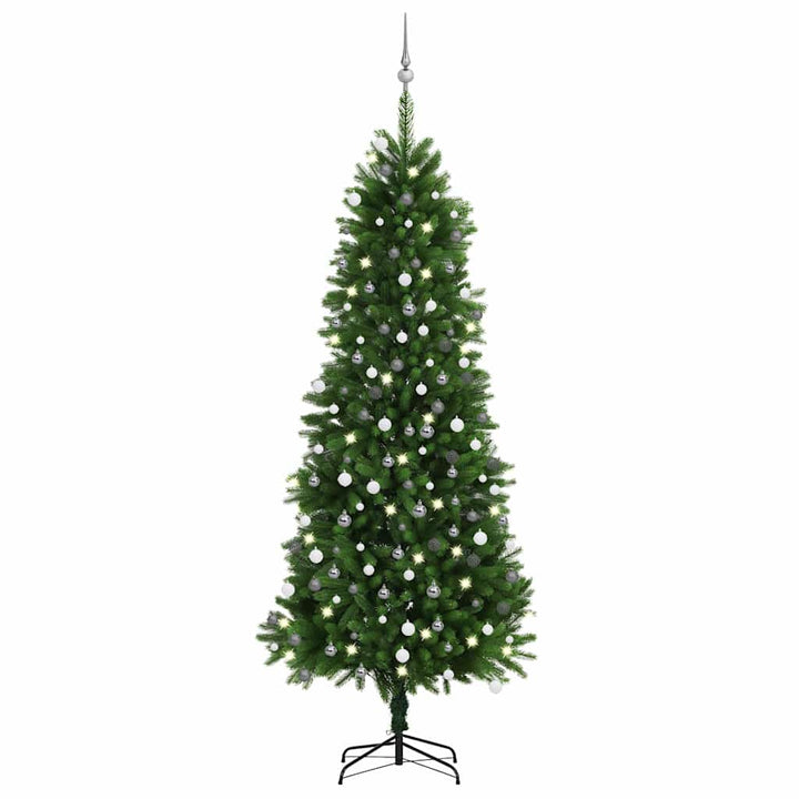 Artificial Pre-Lit Christmas Tree With Ball Set 65 Cm Green