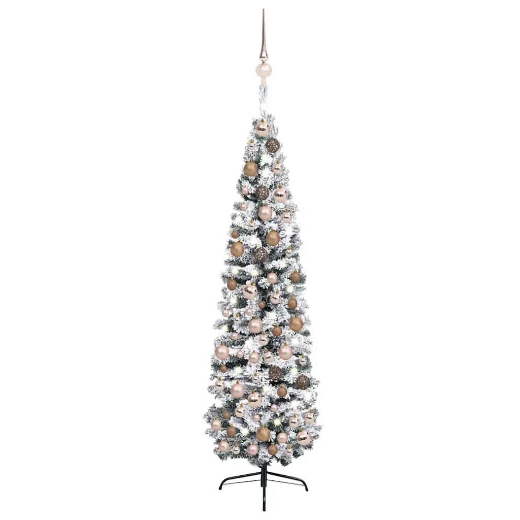 Slim Artificial Christmas Tree With Stand Pvc