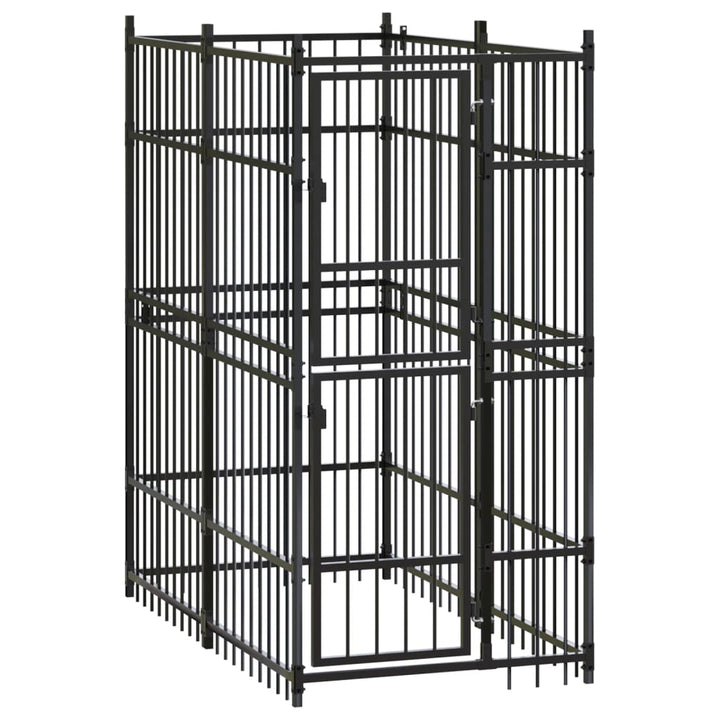 Outdoor Dog Kennel Steel 1.84 M²