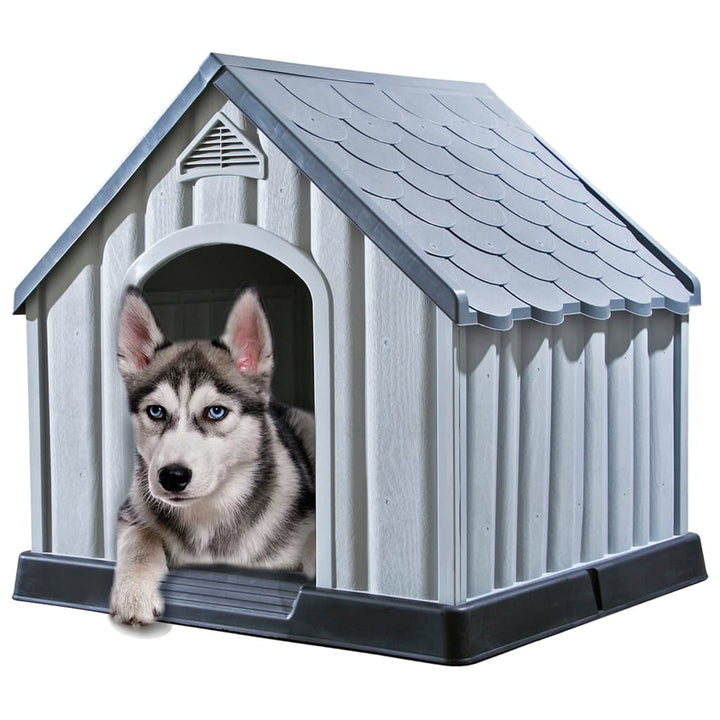 Dog House Grey 92X87X91 Cm Plastic