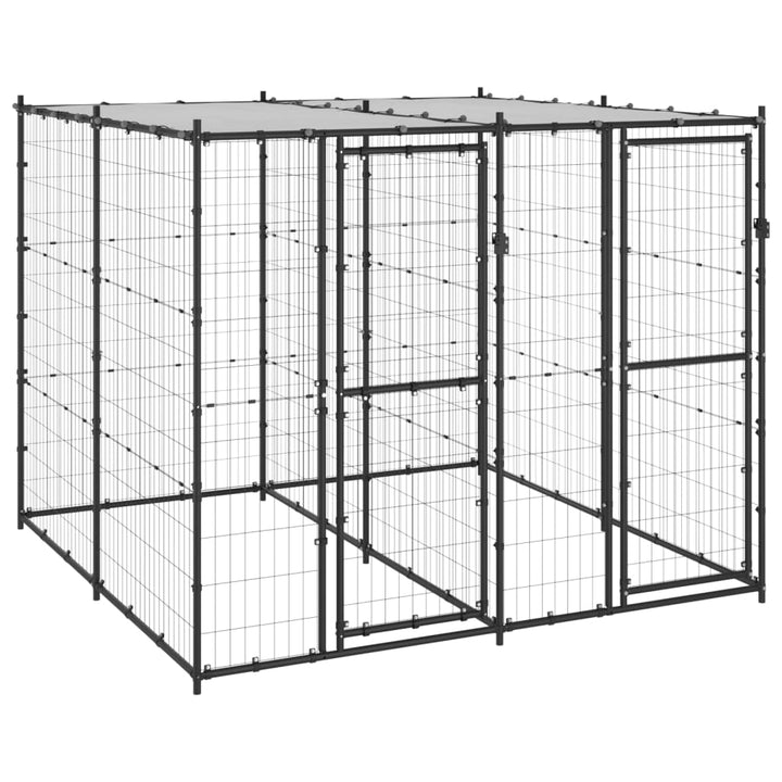 Outdoor Dog Kennel Steel With Roof