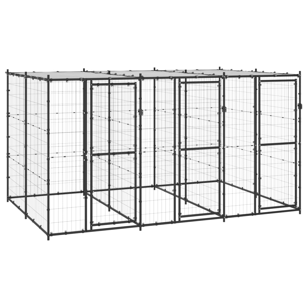 Outdoor Dog Kennel Steel With Roof