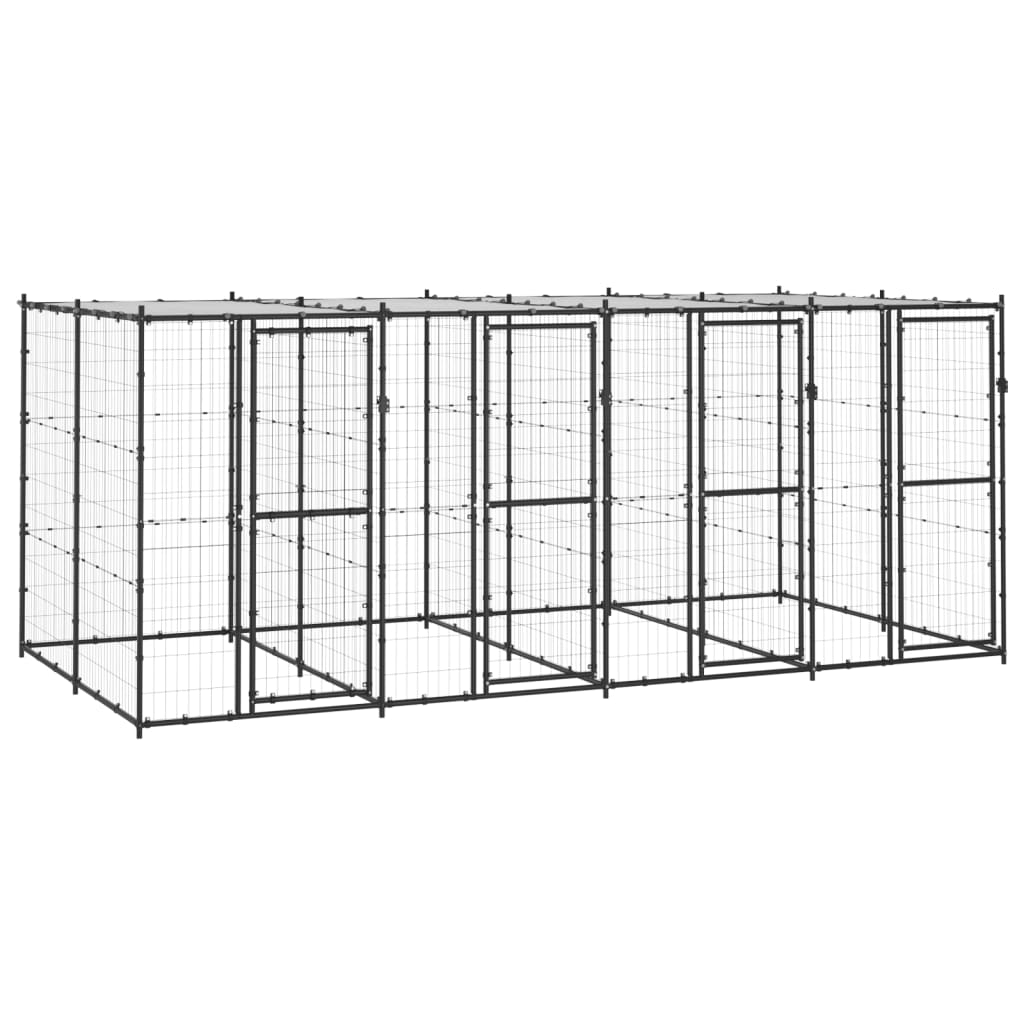 Outdoor Dog Kennel Steel With Roof