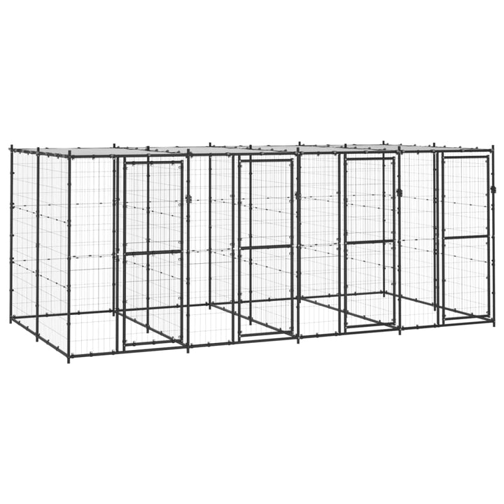 Outdoor Dog Kennel Steel With Roof