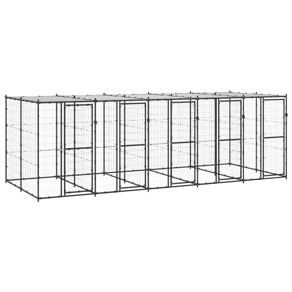 Outdoor Dog Kennel Steel With Roof