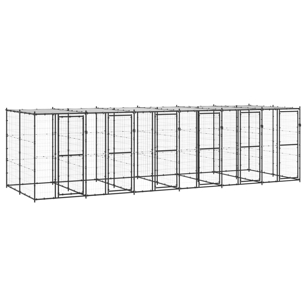 Outdoor Dog Kennel Steel With Roof