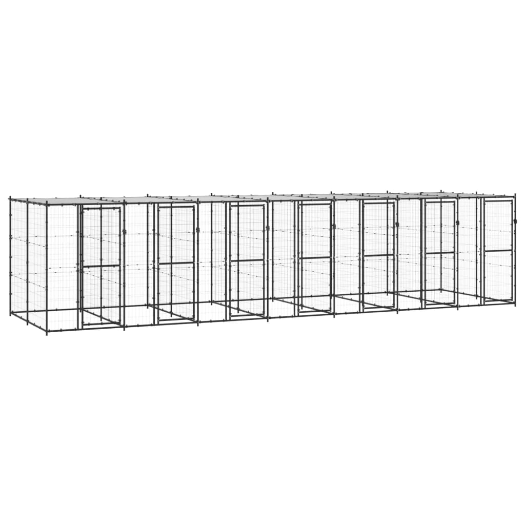 Outdoor Dog Kennel Steel With Roof