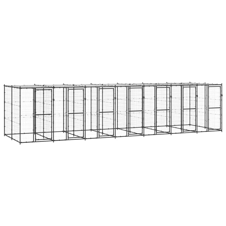 Outdoor Dog Kennel Steel With Roof