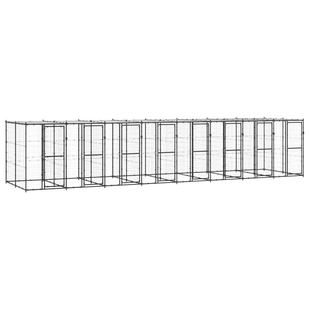 Outdoor Dog Kennel Steel With Roof