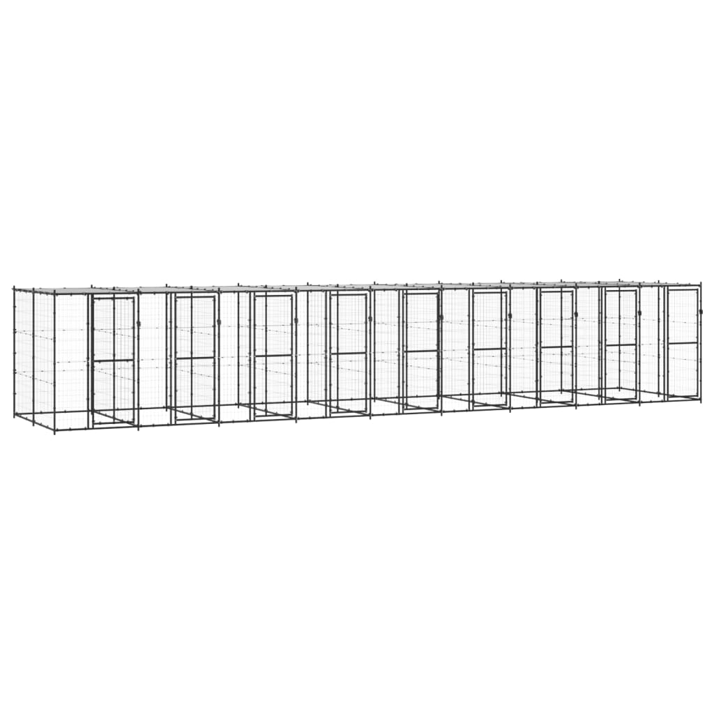 Outdoor Dog Kennel Steel With Roof