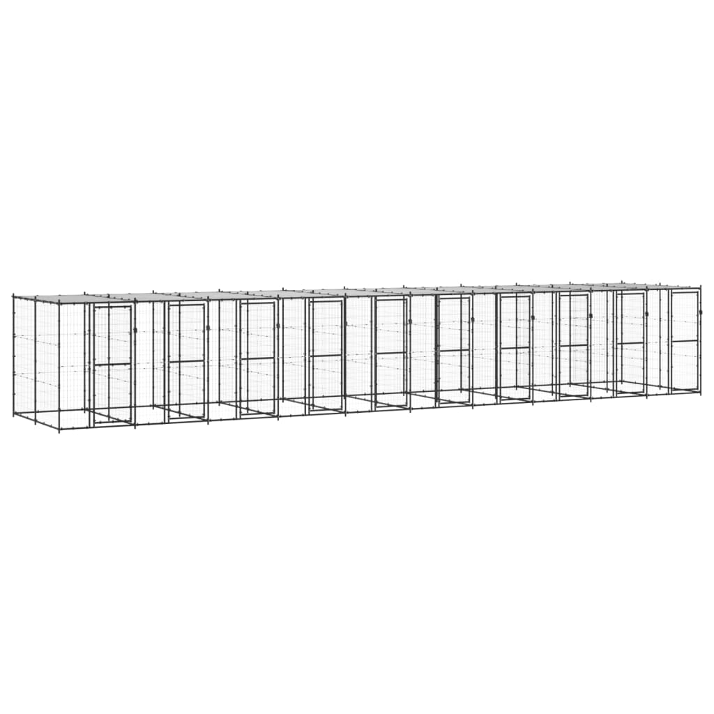 Outdoor Dog Kennel Steel With Roof