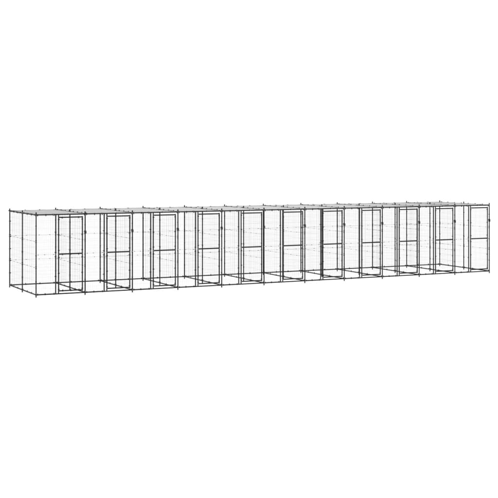 Outdoor Dog Kennel Steel With Roof