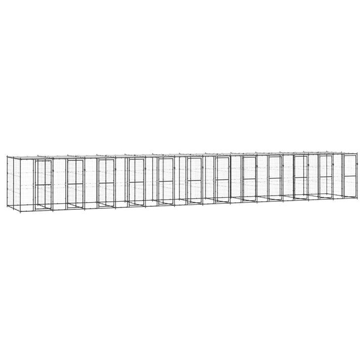 Outdoor Dog Kennel Steel With Roof