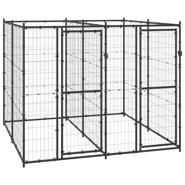 Outdoor Dog Kennel Steel With Roof