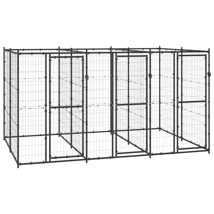 Outdoor Dog Kennel Steel With Roof
