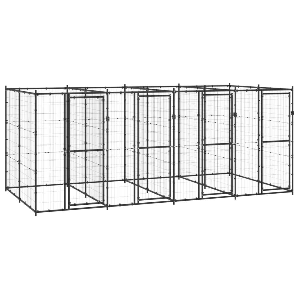 Outdoor Dog Kennel Steel With Roof