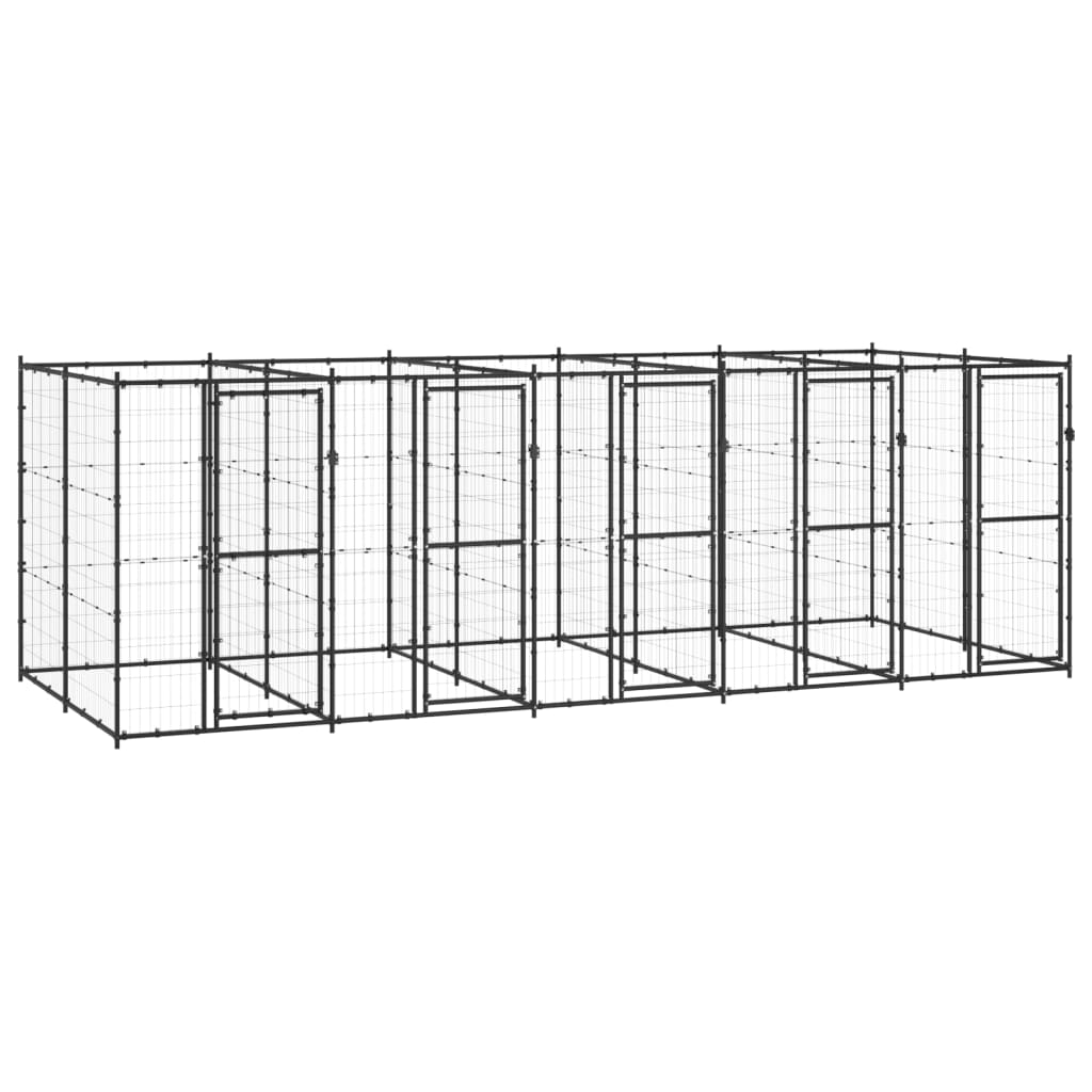 Outdoor Dog Kennel Steel With Roof