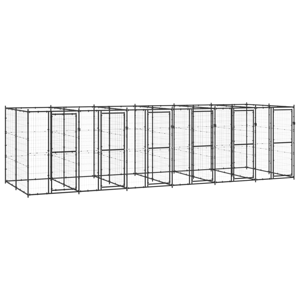 Outdoor Dog Kennel Steel With Roof