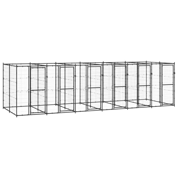 Outdoor Dog Kennel Steel With Roof