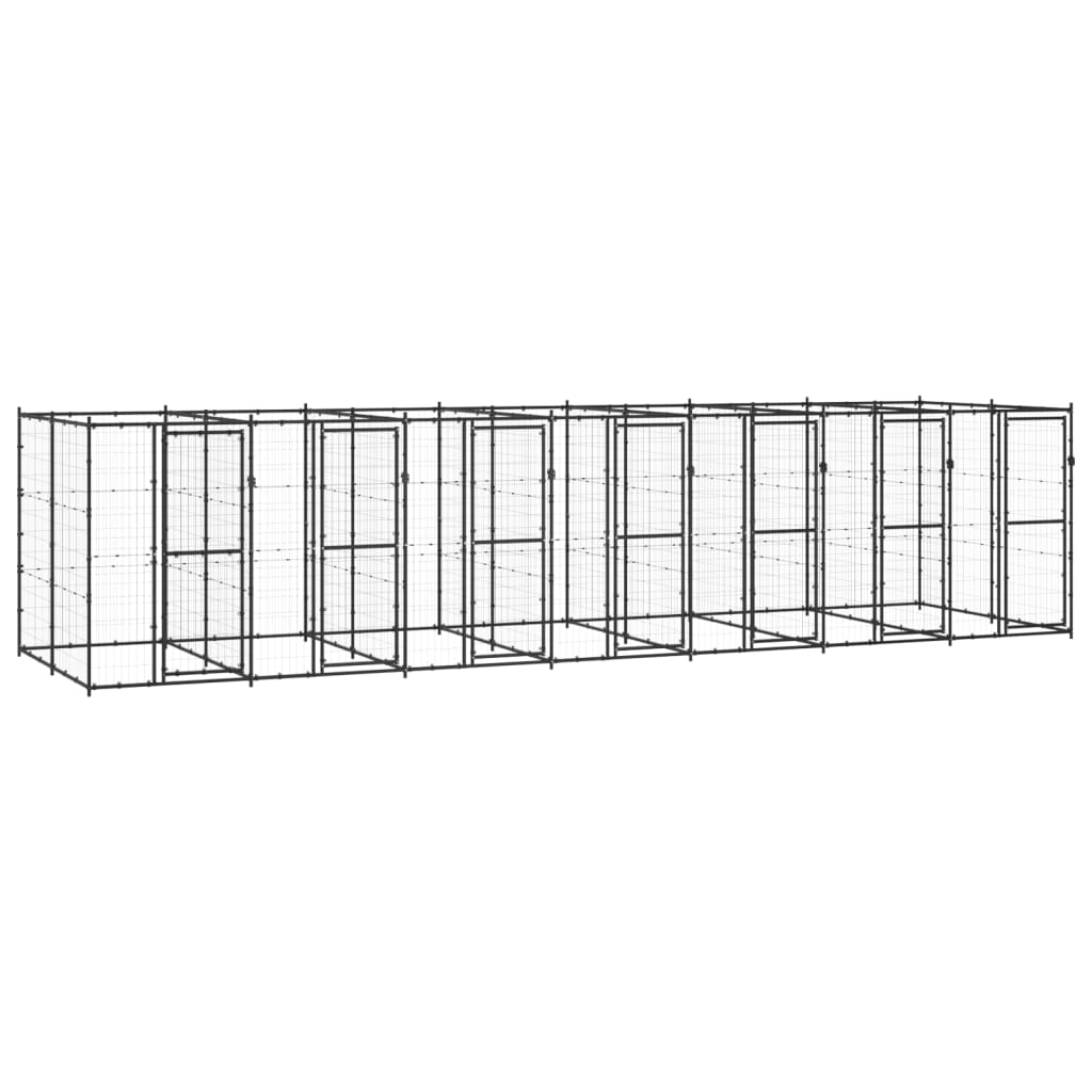 Outdoor Dog Kennel Steel With Roof