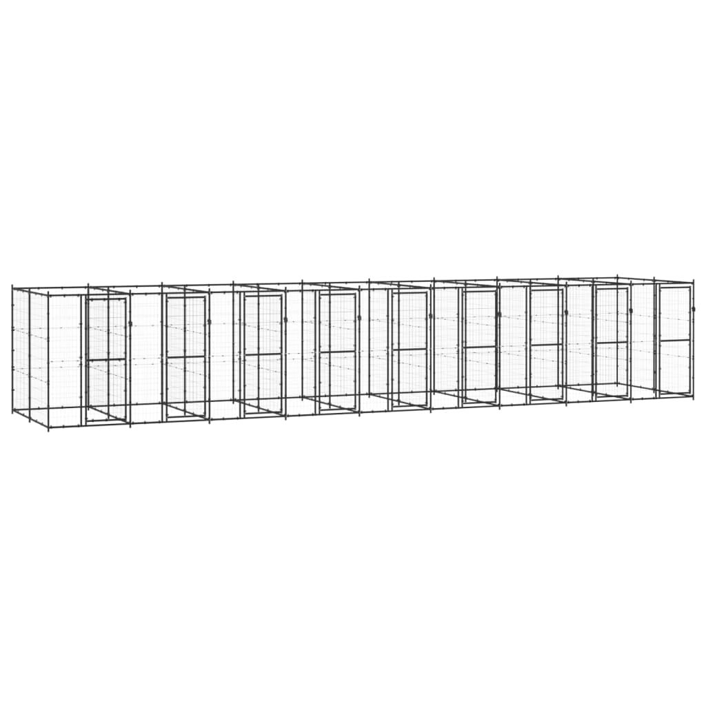 Outdoor Dog Kennel Steel With Roof