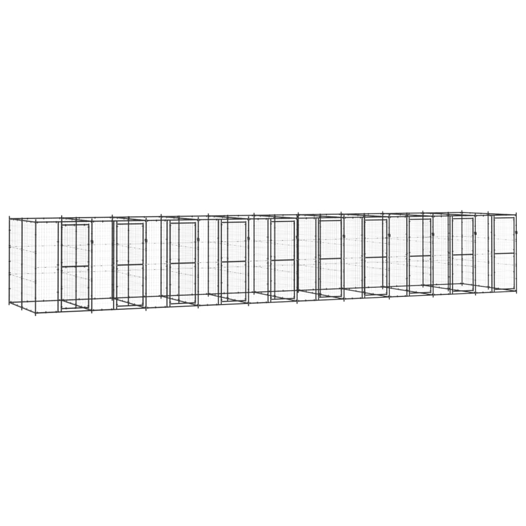 Outdoor Dog Kennel Steel With Roof