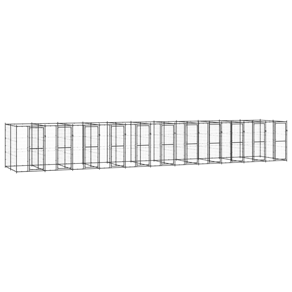 Outdoor Dog Kennel Steel With Roof