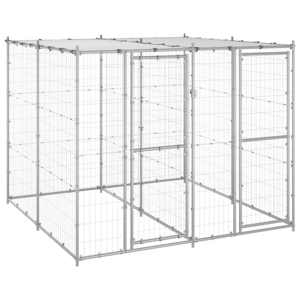 Outdoor Dog Kennel Steel With Roof