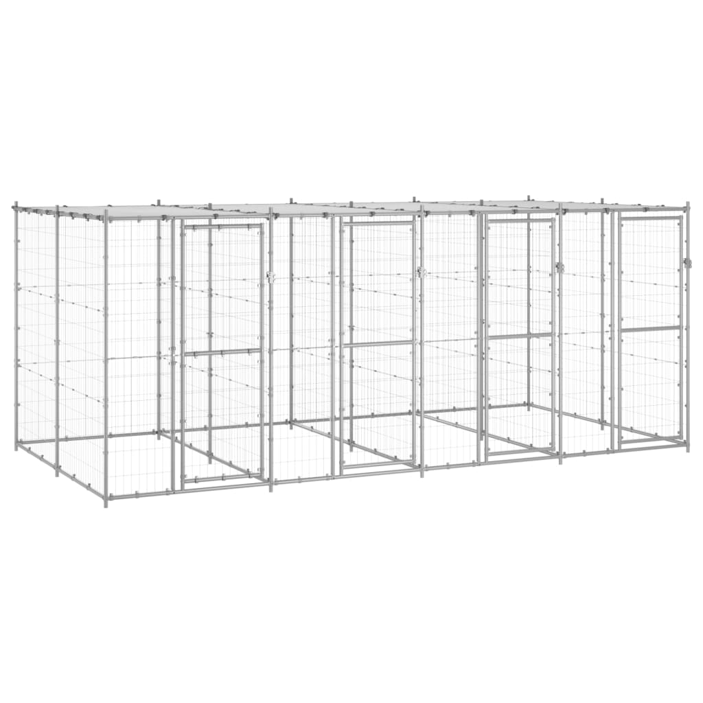 Outdoor Dog Kennel Steel With Roof