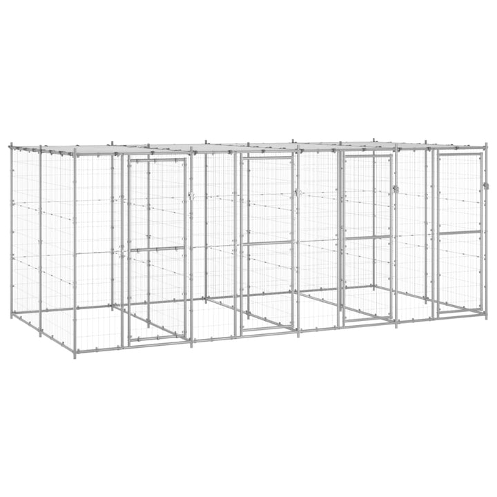 Outdoor Dog Kennel Steel With Roof