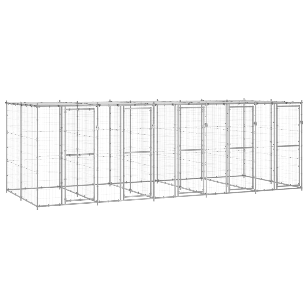 Outdoor Dog Kennel Steel With Roof