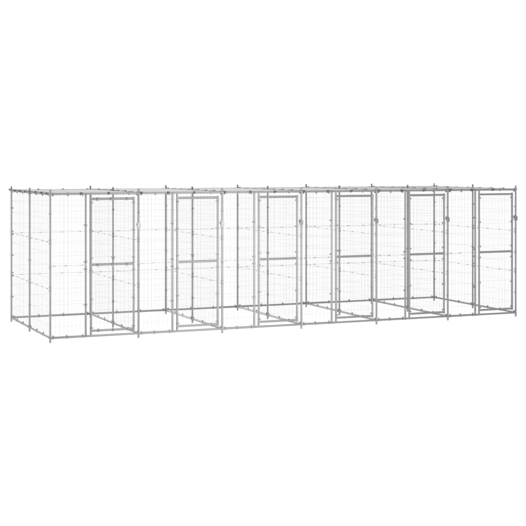 Outdoor Dog Kennel Steel With Roof