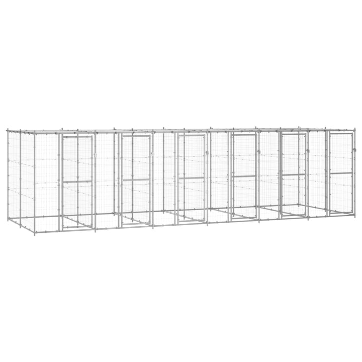 Outdoor Dog Kennel Steel With Roof